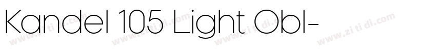 Kandel 105 Light Obl字体转换